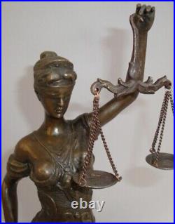 Statue Sculpture La justice Themis Style Art Deco Style Art Nouveau Bronze massi