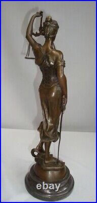 Statue Sculpture La justice Themis Style Art Deco Style Art Nouveau Bronze massi