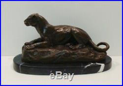 Statue Sculpture Lion Animalier Style Art Deco Style Art Nouveau Bronze massif S