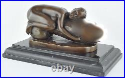 Statue Sculpture Nymphe Sexy Style Art Deco Style Art Nouveau Bronze massif Sign