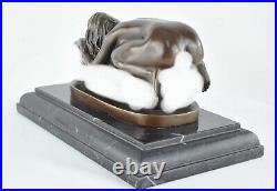 Statue Sculpture Nymphe Sexy Style Art Deco Style Art Nouveau Bronze massif Sign