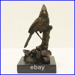 Statue Sculpture Oiseau Animalier Style Art Deco Style Art Nouveau Bronze massif