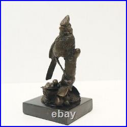 Statue Sculpture Oiseau Animalier Style Art Deco Style Art Nouveau Bronze massif