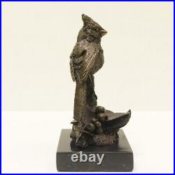 Statue Sculpture Oiseau Animalier Style Art Deco Style Art Nouveau Bronze massif