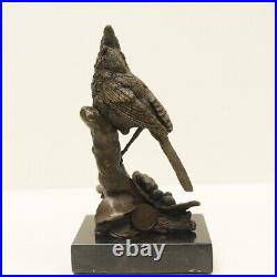 Statue Sculpture Oiseau Animalier Style Art Deco Style Art Nouveau Bronze massif