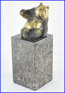 Statue Sculpture Panda Animalier Style Art Deco Style Art Nouveau Bronze massif