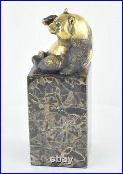 Statue Sculpture Panda Animalier Style Art Deco Style Art Nouveau Bronze massif