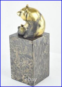 Statue Sculpture Panda Animalier Style Art Deco Style Art Nouveau Bronze massif