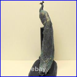 Statue Sculpture Paon Oiseau Animalier Style Art Deco Style Art Nouveau Bronze m