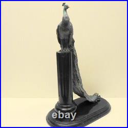 Statue Sculpture Paon Oiseau Animalier Style Art Deco Style Art Nouveau Bronze m