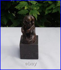 Statue Sculpture Personnage Nu Style Art Deco Style Art Nouveau Bronze massif Si