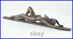 Statue Sculpture Pin-up Sexy Style Art Deco Style Art Nouveau Bronze massif Sign