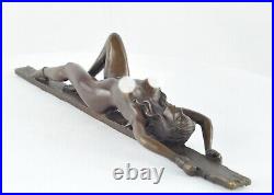 Statue Sculpture Pin-up Sexy Style Art Deco Style Art Nouveau Bronze massif Sign