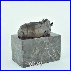 Statue Sculpture Rhinoceros Animalier Style Art Deco Style Art Nouveau Bronze ma