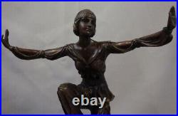 Statue Sculpture Scheherazade Style Art Deco Style Art Nouveau Bronze massif Sig