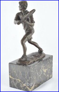 Statue Sculpture Tennis Style Art Deco Style Art Nouveau Bronze massif Signe