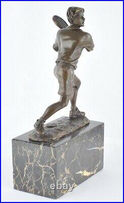 Statue Sculpture Tennis Style Art Deco Style Art Nouveau Bronze massif Signe