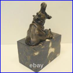 Statue Sculpture hippopotame Animalier Chasse Style Art Deco Style Art Nouveau B