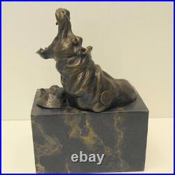 Statue Sculpture hippopotame Animalier Chasse Style Art Deco Style Art Nouveau B