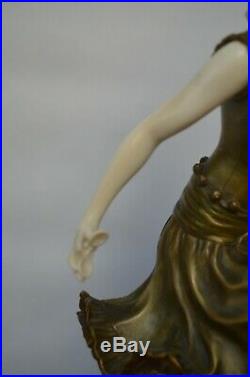Statue chryselephantine art deco henry fugere