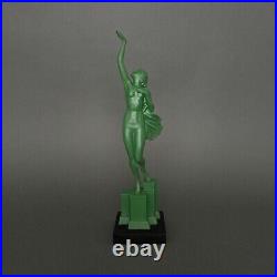 Statue de femme danseuse nue Art déco 1930 par Fayral Max Le Verrier M3290