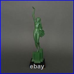 Statue de femme danseuse nue Art déco 1930 par Fayral Max Le Verrier M3290