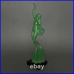 Statue de femme danseuse nue Art déco 1930 par Fayral Max Le Verrier M3290