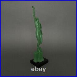 Statue de femme danseuse nue Art déco 1930 par Fayral Max Le Verrier M3290