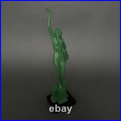 Statue de femme danseuse nue Art déco 1930 par Fayral Max Le Verrier M3290