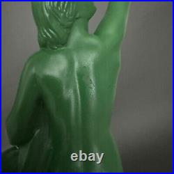 Statue de femme danseuse nue Art déco 1930 par Fayral Max Le Verrier M3290