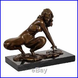 Statue érotique l'art femme de bronze sculpture figurine 23cm