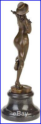 Statue femme danseuse érotisme art de bronze sculpture figurine 35cm