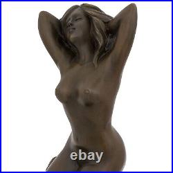 Statue femme érotisme art de bronze sculpture figurine 21cm