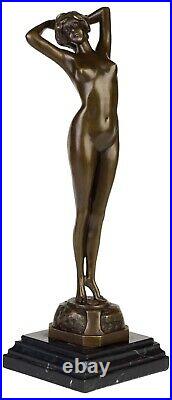 Statue femme érotisme art de bronze sculpture figurine 42cm