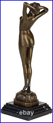 Statue femme érotisme art de bronze sculpture figurine 42cm