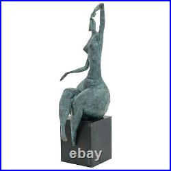 Statue femme érotisme art de bronze sculpture figurine 42cm
