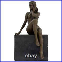 Statue femme érotisme arte de bronze sculpture figurine 25cm
