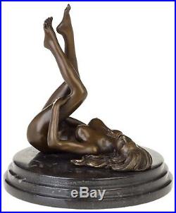 Statue femme érotisme nu art de bronze sculpture figurine 20cm