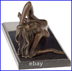 Statue femme érotisme nu art de bronze sculpture figurine 30cm
