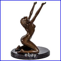 Statue femme l'érotisme l'art de bronze sculpture figurine 25cm