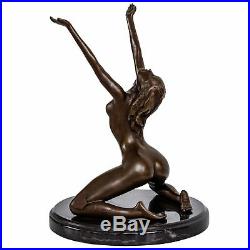 Statue femme l'érotisme l'art de bronze sculpture figurine 25cm
