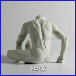 Statue homme nu erotique / Modern Art Sculpture handmade white ceramic Nude fac