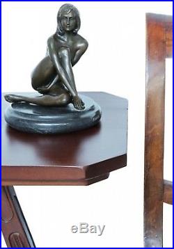 Statue l'érotisme l'art femme de bronze sculpture figurine 17cm
