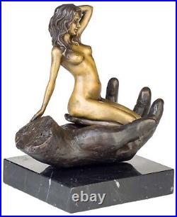 Statue l'érotisme l'art femme de bronze sculpture figurine 23cm