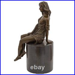 Statue l'érotisme l'art femme de bronze sculpture figurine 27cm
