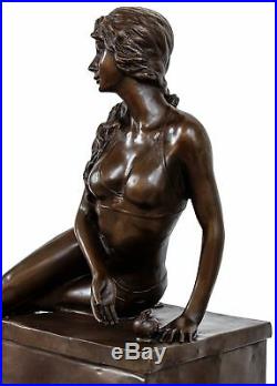 Statue l'érotisme l'art femme de bronze sculpture figurine 33cm