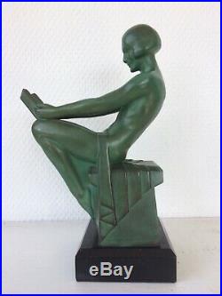 Statue sculpture Max Le Verrier art déco