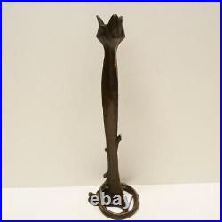 Statue sculpture bougeoir Style Art Deco Style Art Nouveau Bronze massif Signe