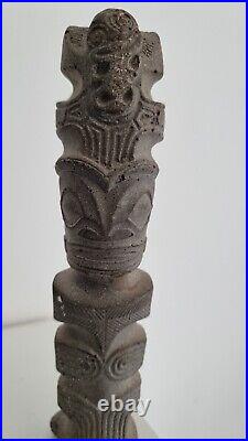 Stone sculpture, statue Polynesia art statuette pierre Tiki Polynesie Tahiti