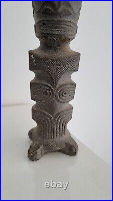 Stone sculpture, statue Polynesia art statuette pierre Tiki Polynesie Tahiti